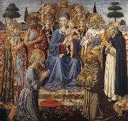Benozzo Gozzoli The Virgin and Child Enthroned among Angels and Saints oil